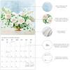 Graphique 2026 Coffee Wall Calendar | 12” x 12” | Thick Paper | Home & Office Organizer | Large Monthly Grid | 3 Languages & Marked Holidays | 4 Month Preview Page for 2027(Painted Florals)