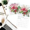 Graphique 2026 Coffee Wall Calendar | 12” x 12” | Thick Paper | Home & Office Organizer | Large Monthly Grid | 3 Languages & Marked Holidays | 4 Month Preview Page for 2027(Garden Bouquets)