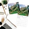 Graphique 2026 Coffee Wall Calendar | 12” x 12” | Thick Paper | Home & Office Organizer | Large Monthly Grid | 3 Languages & Marked Holidays | 4 Month Preview Page for 2027(Cottages)