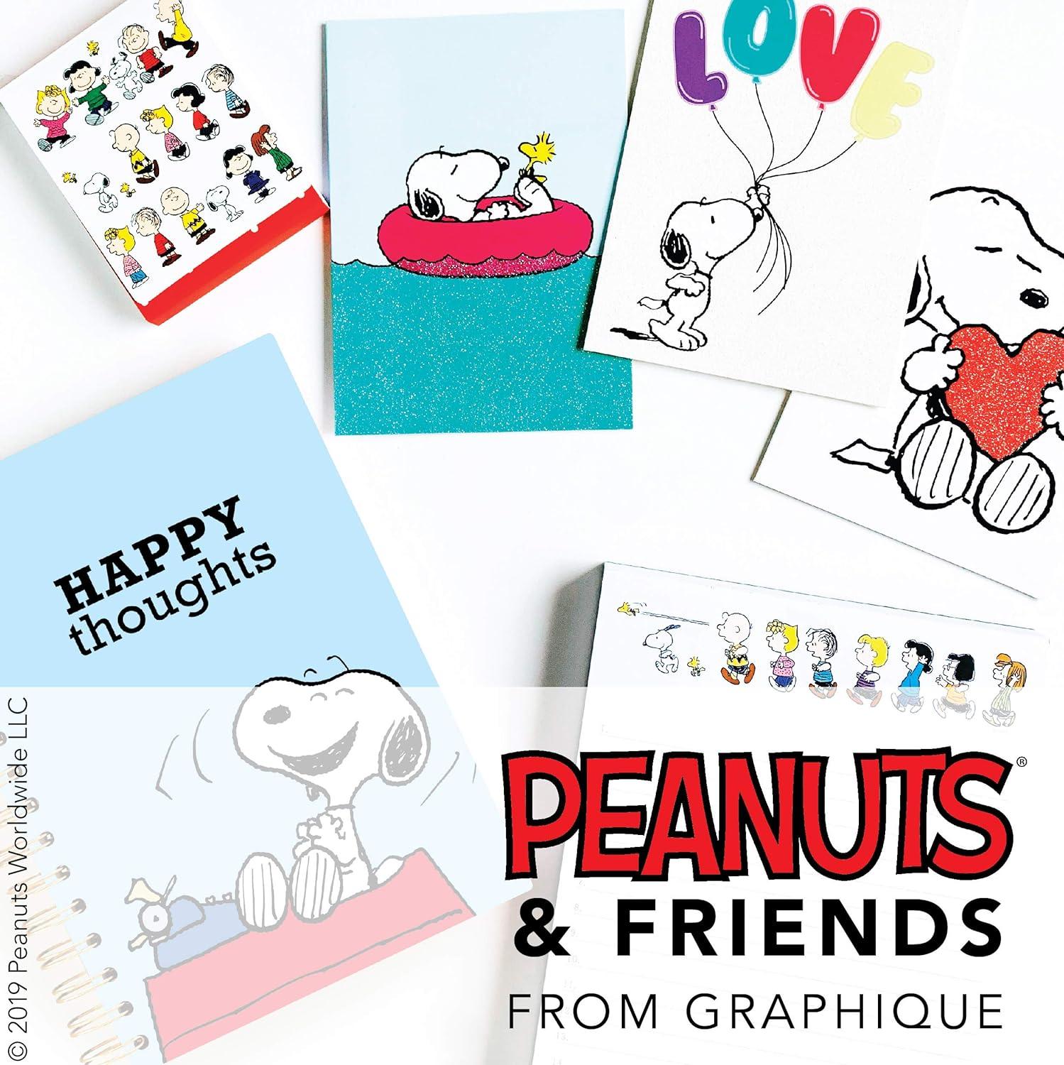 imageGraphique Vegan Leather Spiral Journal Peanuts Focus quotFocus On The Goodquot Quote on the Cover  Perfect for Taking Notes Lists and MoreSnoopy Type