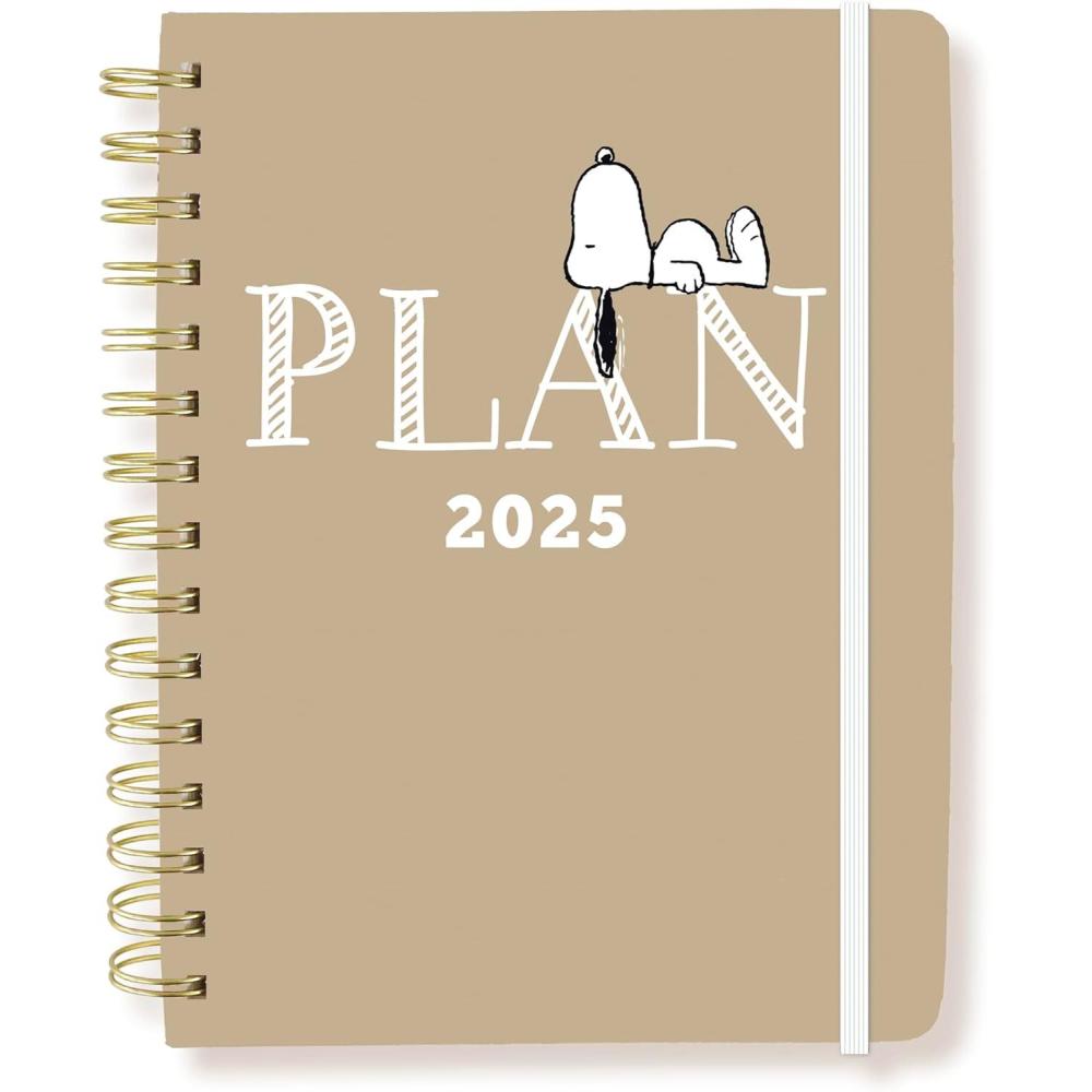 image18 Month PlannerCalendar by Graphique July 2025  Dec 2026 La Dolce Vita Hardbound Spiral Planner Monthly Tabs Holidays Reminder Stickers 6 x 8Peanuts Plan