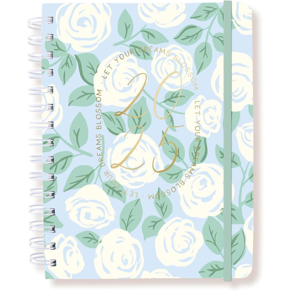 image18 Month PlannerCalendar by Graphique July 2025  Dec 2026 La Dolce Vita Hardbound Spiral Planner Monthly Tabs Holidays Reminder Stickers 6 x 8Roses
