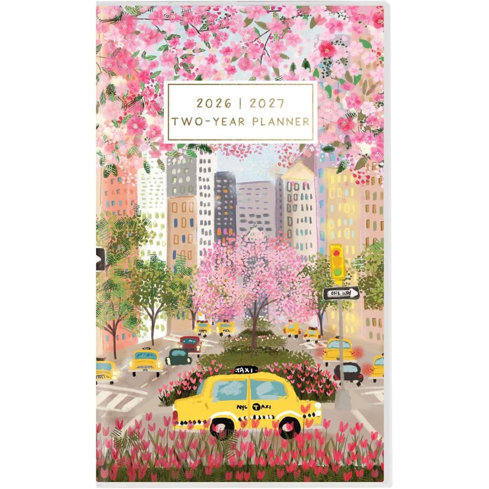 imageGraphique 2 Year Pocket Planner  29 Month Organizer Aug 2025  Dec 2027  Monthly Calendar ampamp Notes Spreads  Marked Holidays  Elegant Pattern  375 x 6quotJoyful Landscapes
