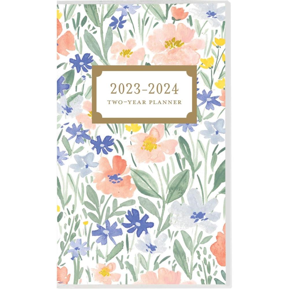 imageGraphique 2 Year Pocket Planner  29 Month Organizer Aug 2025  Dec 2027  Monthly Calendar ampamp Notes Spreads  Marked Holidays  Elegant Pattern  375 x 6quotHappy Floral