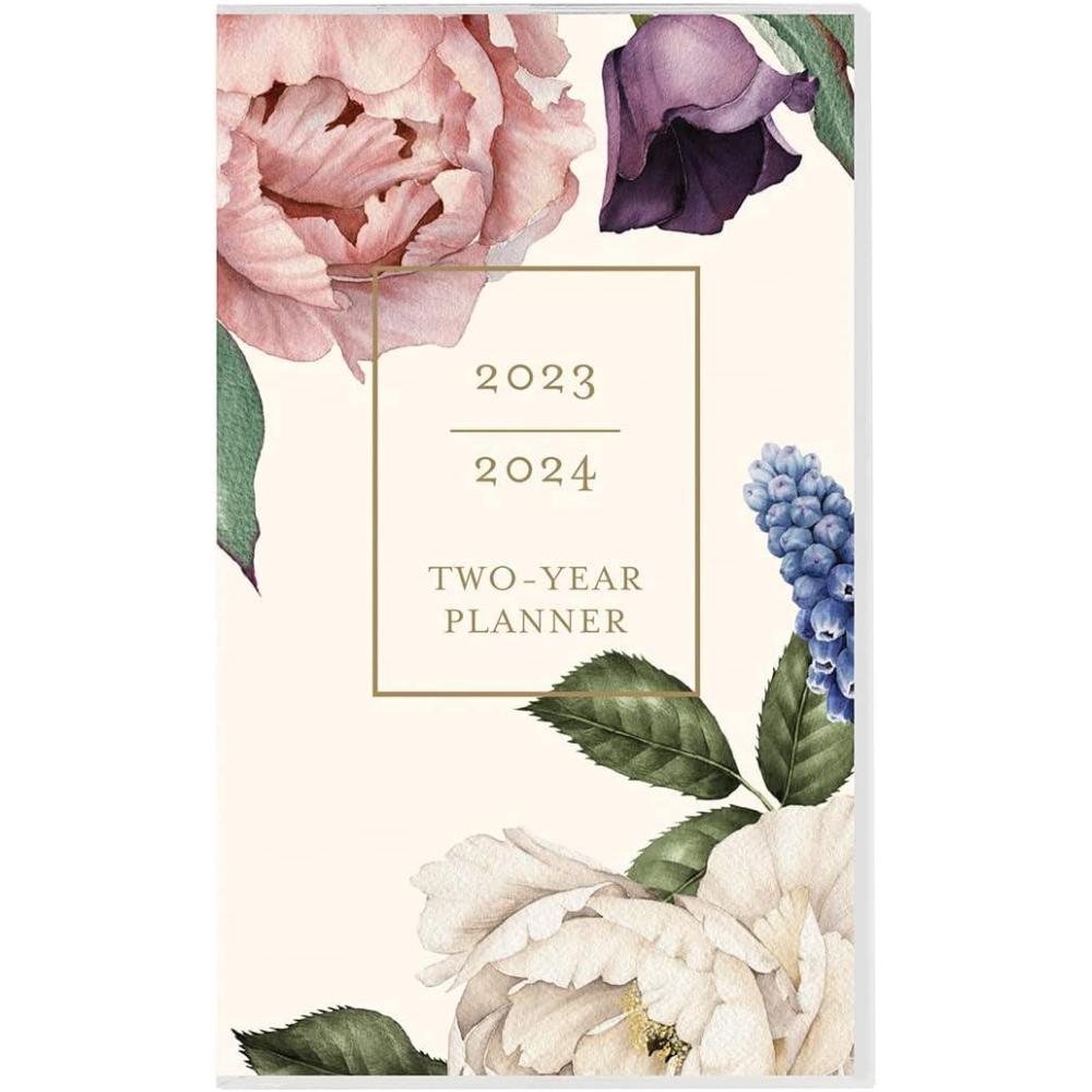 imageGraphique 2 Year Pocket Planner  29 Month Organizer Aug 2025  Dec 2027  Monthly Calendar ampamp Notes Spreads  Marked Holidays  Elegant Pattern  375 x 6quotVintage Floral