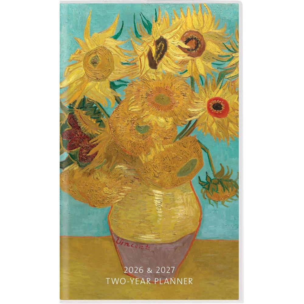 imageGraphique 2 Year Pocket Planner  29 Month Organizer Aug 2025  Dec 2027  Monthly Calendar ampamp Notes Spreads  Marked Holidays  Elegant Pattern  375 x 6quotvan Gogh