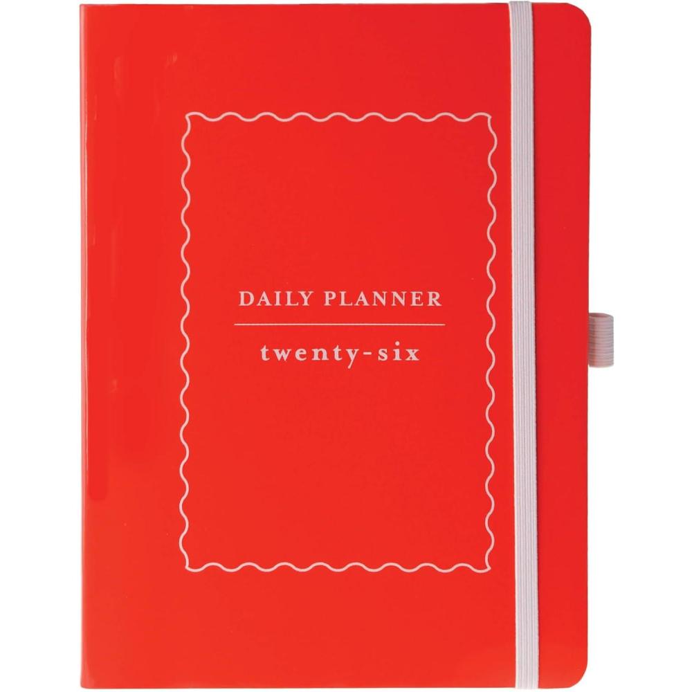 imageGraphique 2026 Apollo Business Planner  18 Month Organizer July 2025  Dec 2026  Weekly ampamp Monthly Spreads  ToDo List ampamp Note Pages  Pen Loop  Vegan Leather  Red  6 x 8Glossy Orange