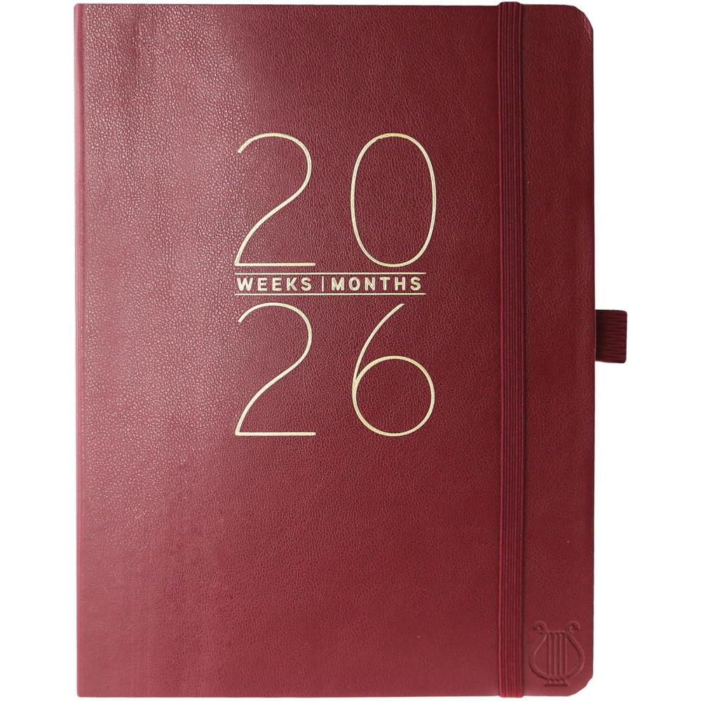 imageGraphique 2026 Apollo Business Planner  18 Month Organizer July 2025  Dec 2026  Weekly ampamp Monthly Spreads  ToDo List ampamp Note Pages  Pen Loop  Vegan Leather  Red  6 x 8Red