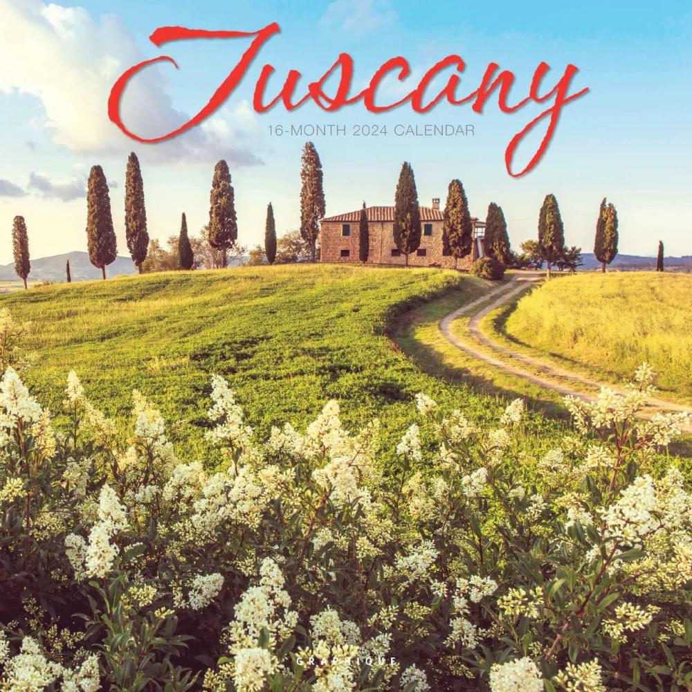 imageGraphique 2026 Around The World Wall Calendar  12 x 12  Thick Paper  Home ampamp Office Organizer  Large Monthly Grid  3 Languages ampamp Marked Holidays  4 Month Preview Page for 2027Tuscany