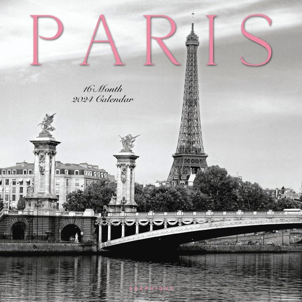 imageGraphique 2026 Around The World Wall Calendar  12 x 12  Thick Paper  Home ampamp Office Organizer  Large Monthly Grid  3 Languages ampamp Marked Holidays  4 Month Preview Page for 2027Paris