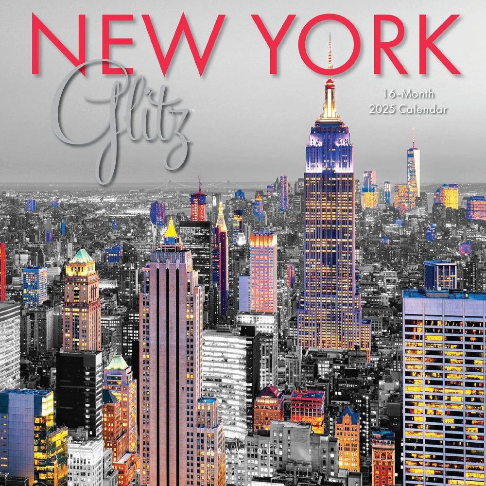 imageGraphique 2026 Happiest Hedgehogs Mini Wall Calendar  7 x 7  Thick Paper  Home ampamp Office Organizer  Large Monthly Grid  3 Languages ampamp Marked Holidays  4 Month Preview Page for 2027New York Glitz