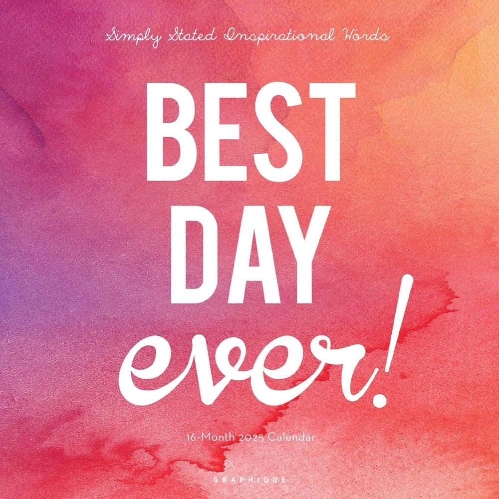 imageGraphique 2026 Mindset Is Everything Wall Calendar  12 x 12  Thick Paper  Home ampamp Office Organizer  Large Monthly Grid  3 Languages ampamp Marked Holidays  4 Month Preview Page for 2027Best Day Ever