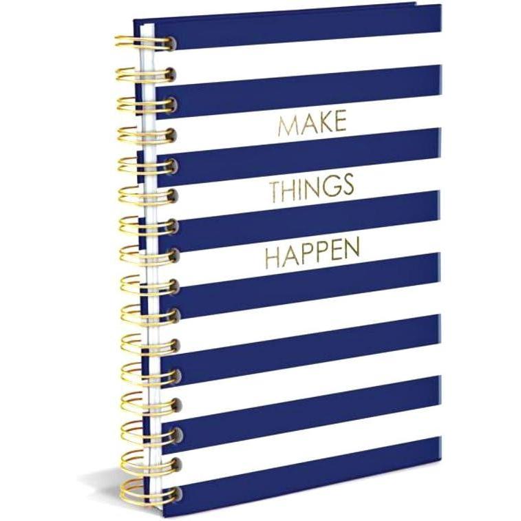 imageGraphique Hardbound Journal Caitlin Wilson Floral Design  160 Ruled Pages quotTake Notesquot Quote Embellished in Gold Foil on the Cover 625quot x 825quot x 1quot  For Taking Notes Lists and MoreNavy Stripe
