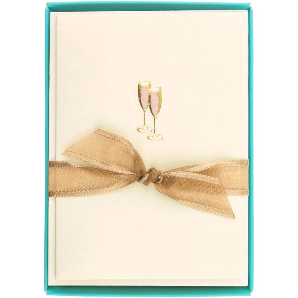 imageGraphique Seahorse La Petite Presse Boxed Notecards  10 Embossed and Embellished Gold Foil Seahorse Blank Cards with Matching Envelopes 325quotquot x 475quotquotquot L1329CBChampagne