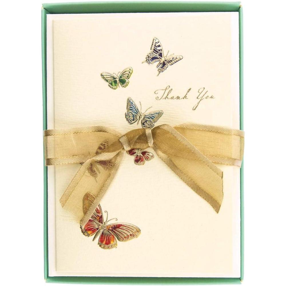 imageGraphique Whale La Petite Presse Boxed Notecards  10 Elegant Embossed Green Whale Thanks a Ton Thank You Cards with Matching Envelopes 325quot x 475quotButterflies