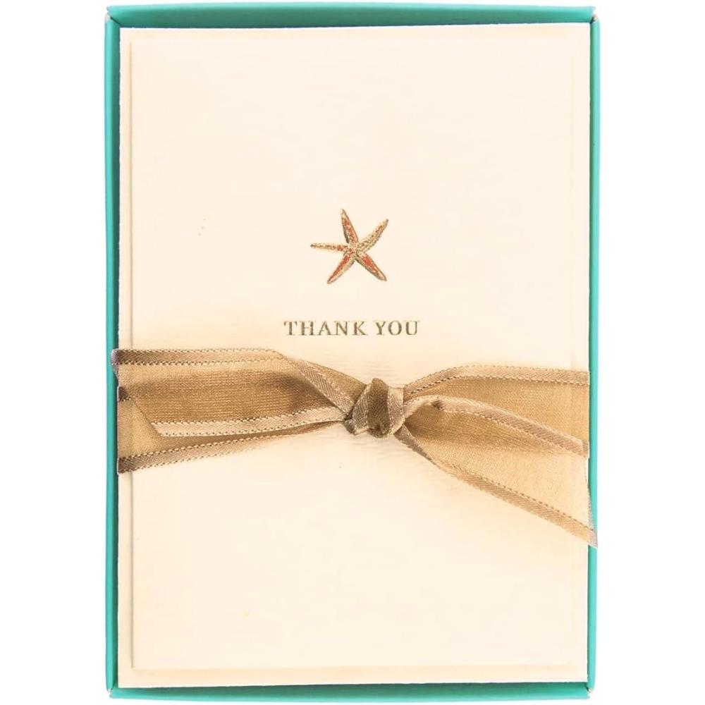 imageGraphique Whale La Petite Presse Boxed Notecards  10 Elegant Embossed Green Whale Thanks a Ton Thank You Cards with Matching Envelopes 325quot x 475quotStarfish