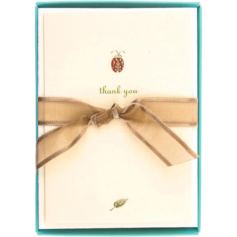 imageGraphique Whale La Petite Presse Boxed Notecards  10 Elegant Embossed Green Whale Thanks a Ton Thank You Cards with Matching Envelopes 325quot x 475quotLadybug
