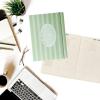 18 Month Planner/Calendar by Graphique, July 2025 – Dec. 2026 Gingham Monthly Planner, Holidays, Notes Pages, 8” x 10”(Green Stripes)