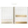 18 Month Planner/Calendar by Graphique, July 2025 – Dec. 2026 La Dolce Vita Hardbound Spiral Planner, Monthly Tabs, Holidays, Reminder Stickers, 6” x 8”(White Floral)
