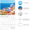 Graphique 2026 Around The World Wall Calendar | 12” x 12” | Thick Paper | Home & Office Organizer | Large Monthly Grid | 3 Languages & Marked Holidays | 4 Month Preview Page for 2027(Greek Isles)