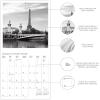 Graphique 2026 Around The World Wall Calendar | 12” x 12” | Thick Paper | Home & Office Organizer | Large Monthly Grid | 3 Languages & Marked Holidays | 4 Month Preview Page for 2027(Paris)
