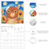 Graphique 2026 Classic Cats Wall Calendar | 12” x 12” | Thick Paper | Home & Office Organizer | Large Monthly Grid | 3 Languages & Marked Holidays | 4 Month Preview Page for 2027(Artsy Cats)
