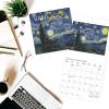 Graphique 2026 Girl Boss Mini Wall Calendar | 7” x 7” | Thick Paper | Home & Office Organizer | Large Monthly Grid | 3 Languages & Marked Holidays | 4 Month Preview Page for 2027(Van Gogh)