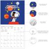 Graphique 2026 Girl Boss Mini Wall Calendar | 7” x 7” | Thick Paper | Home & Office Organizer | Large Monthly Grid | 3 Languages & Marked Holidays | 4 Month Preview Page for 2027(Peanuts)