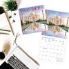Graphique 2026 Happiest Hedgehogs Mini Wall Calendar | 7” x 7” | Thick Paper | Home & Office Organizer | Large Monthly Grid | 3 Languages & Marked Holidays | 4 Month Preview Page for 2027(Wonders of the World)