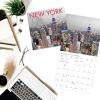 Graphique 2026 Happiest Hedgehogs Mini Wall Calendar | 7” x 7” | Thick Paper | Home & Office Organizer | Large Monthly Grid | 3 Languages & Marked Holidays | 4 Month Preview Page for 2027(New York Glitz)