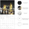 Graphique 2026 Happiest Hedgehogs Mini Wall Calendar | 7” x 7” | Thick Paper | Home & Office Organizer | Large Monthly Grid | 3 Languages & Marked Holidays | 4 Month Preview Page for 2027(London Glitz)