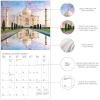 Graphique 2026 Happiest Hedgehogs Mini Wall Calendar | 7” x 7” | Thick Paper | Home & Office Organizer | Large Monthly Grid | 3 Languages & Marked Holidays | 4 Month Preview Page for 2027(Wonders of the World)