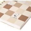 Graphique Peanuts “Happy Thoughts” Hard Bound Journal – 160 Ruled Pages, Vintage Peanuts Cartoon Cover w/”Happy Thoughts” Message Embellished w/Gold Foil, 6.25″ x 8.25″ x 1″(Taupe Check Peanuts)
