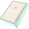 Graphique Seahorse La Petite Presse Boxed Notecards – 10 Embossed and Embellished Gold Foil Seahorse Blank Cards with Matching Envelopes, 3.25″” x 4.75″”” (L1329CB)(Butterfly)