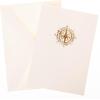 Graphique Seahorse La Petite Presse Boxed Notecards – 10 Embossed and Embellished Gold Foil Seahorse Blank Cards with Matching Envelopes, 3.25″” x 4.75″”” (L1329CB)(Nautica)