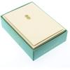 Graphique Seahorse La Petite Presse Boxed Notecards – 10 Embossed and Embellished Gold Foil Seahorse Blank Cards with Matching Envelopes, 3.25″” x 4.75″”” (L1329CB)(Pineapple)