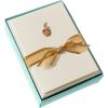 Graphique Seahorse La Petite Presse Boxed Notecards – 10 Embossed and Embellished Gold Foil Seahorse Blank Cards with Matching Envelopes, 3.25″” x 4.75″”” (L1329CB)(Apple)