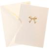 Graphique Seahorse La Petite Presse Boxed Notecards – 10 Embossed and Embellished Gold Foil Seahorse Blank Cards with Matching Envelopes, 3.25″” x 4.75″”” (L1329CB)(Bow)