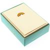 Graphique Seahorse La Petite Presse Boxed Notecards – 10 Embossed and Embellished Gold Foil Seahorse Blank Cards with Matching Envelopes, 3.25″” x 4.75″”” (L1329CB)(Rainbow)