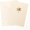 Graphique Seahorse La Petite Presse Boxed Notecards – 10 Embossed and Embellished Gold Foil Seahorse Blank Cards with Matching Envelopes, 3.25″” x 4.75″”” (L1329CB)(Palm)