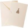 Graphique Seahorse La Petite Presse Boxed Notecards – 10 Embossed and Embellished Gold Foil Seahorse Blank Cards with Matching Envelopes, 3.25″” x 4.75″”” (L1329CB)(Party Hat)