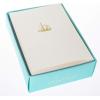Graphique Seahorse La Petite Presse Boxed Notecards – 10 Embossed and Embellished Gold Foil Seahorse Blank Cards with Matching Envelopes, 3.25″” x 4.75″”” (L1329CB)(Ship)