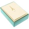 Graphique Whale La Petite Presse Boxed Notecards – 10 Elegant Embossed Green Whale Thanks a Ton! Thank You Cards with Matching Envelopes, 3.25″ x 4.75″(Eiffel Tower)