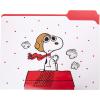 Graphique “Snoopy” File Folder Set – File Set Includes 9 Folders and 3 Unique Go-Getter Designs, Embellished w/Gold Foil on Durable Triple-Scored Coated Cardstock