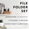 Graphique “Snoopy” File Folder Set – File Set Includes 9 Folders and 3 Unique Go-Getter Designs, Embellished w/Gold Foil on Durable Triple-Scored Coated Cardstock