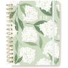 18 Month Planner/Calendar by Graphique, July 2025 – Dec. 2026 La Dolce Vita Hardbound Spiral Planner, Monthly Tabs, Holidays, Reminder Stickers, 6” x 8”(Green Hydrangea)