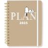 18 Month Planner/Calendar by Graphique, July 2025 – Dec. 2026 La Dolce Vita Hardbound Spiral Planner, Monthly Tabs, Holidays, Reminder Stickers, 6” x 8”(Peanuts Plan)