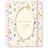18 Month Planner/Calendar by Graphique, July 2025 – Dec. 2026 La Dolce Vita Hardbound Spiral Planner, Monthly Tabs, Holidays, Reminder Stickers, 6” x 8”(White Floral)
