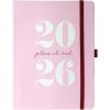Graphique 2026 Apollo Business Planner | 18 Month Organizer, July 2025 – Dec. 2026 | Weekly & Monthly Spreads | To-Do List & Note Pages | Pen Loop | Vegan Leather | Red | 6” x 8”(Pink Plan It)