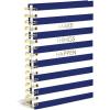 Graphique Hardbound Journal, Caitlin Wilson Floral Design – 160 Ruled Pages, “Take Notes” Quote Embellished in Gold Foil on the Cover, 6.25″ x 8.25″ x 1″ – For Taking Notes, Lists and More(Navy Stripe)